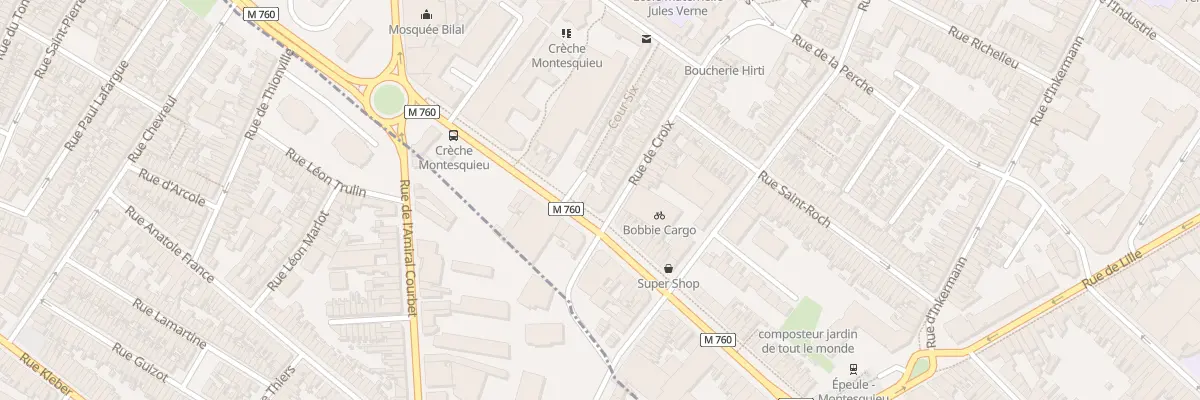 Plan du 70 Bd Montesquieu à Roubaix