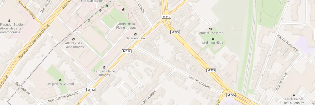 Plan du 60 Rue de Lorraine à Roubaix