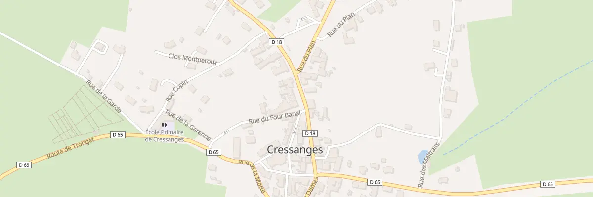 Plan du 11 Rue Grande Rue à Cressanges