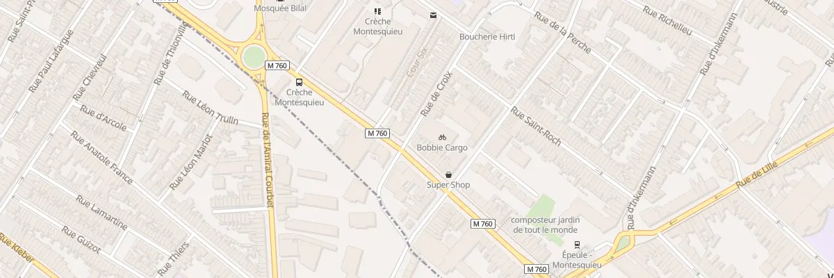 Plan du 68 Bd Montesquieu à Roubaix