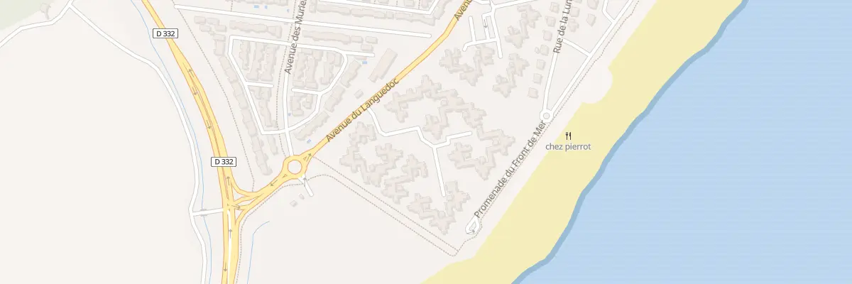 Plan du 43 Av du Languedoc (Plage) à Narbonne