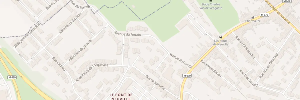 Plan du 41 Av du Ferrain à Tourcoing