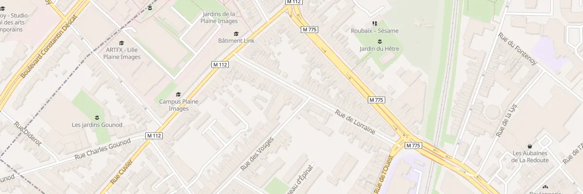 Plan du 33 Rue de Lorraine à Roubaix