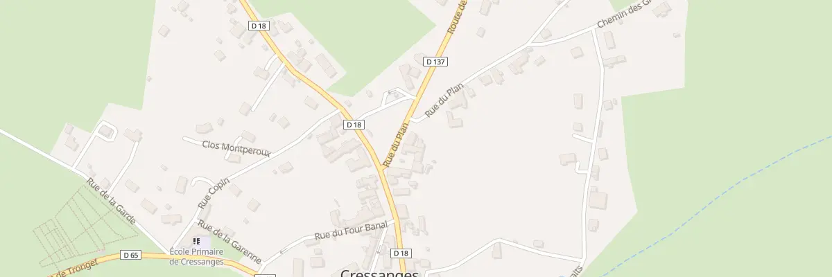 Plan du 12 Rue du Plan à Cressanges