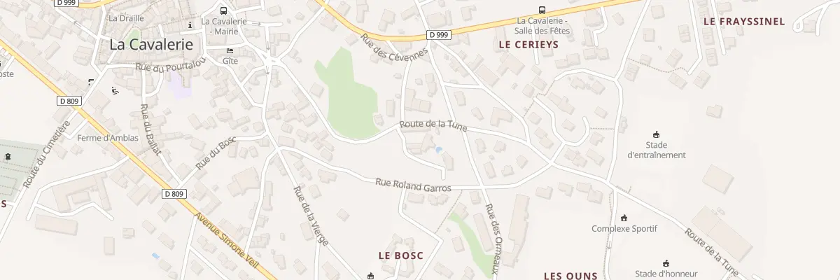 Plan du 214 Rte de la Tune à La Cavalerie
