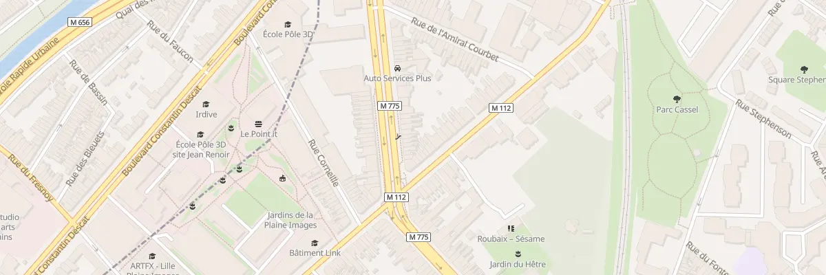 Plan du 14 Bd de la République à Roubaix