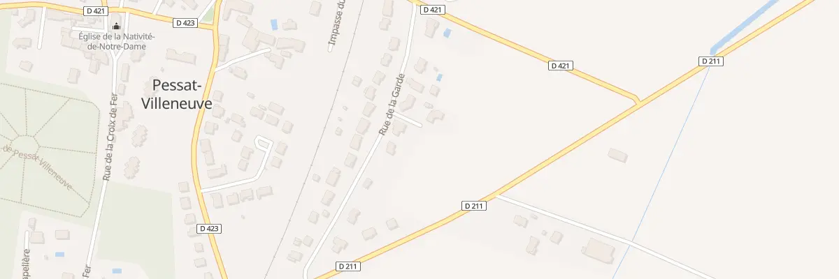 Plan du 13 Rue de la Garde à Pessat-Villeneuve