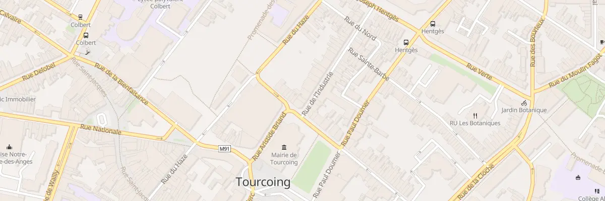 Plan du 1 Rue de l’ Industrie à Tourcoing