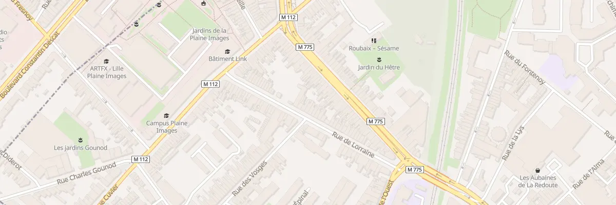 Plan du 54 Rue de Lorraine à Roubaix