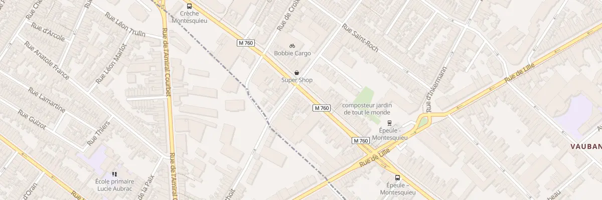 Plan du 45 Bd Montesquieu à Roubaix