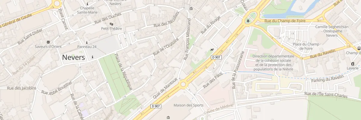 Plan du 1 Rue Francois Mitterrand à Nevers