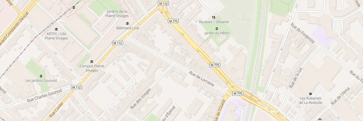Plan du 46 Rue de Lorraine à Roubaix