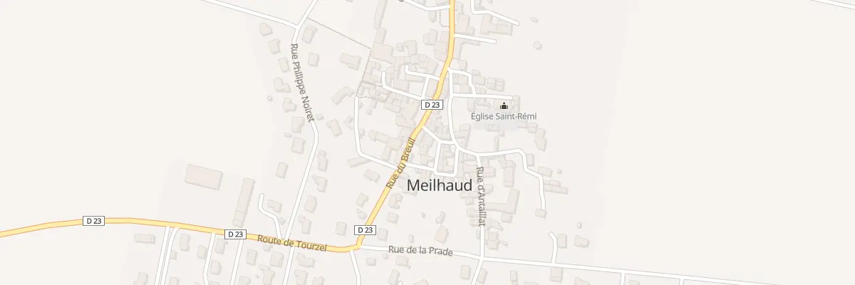 Plan du 2 Rue d’Antaillat à Meilhaud