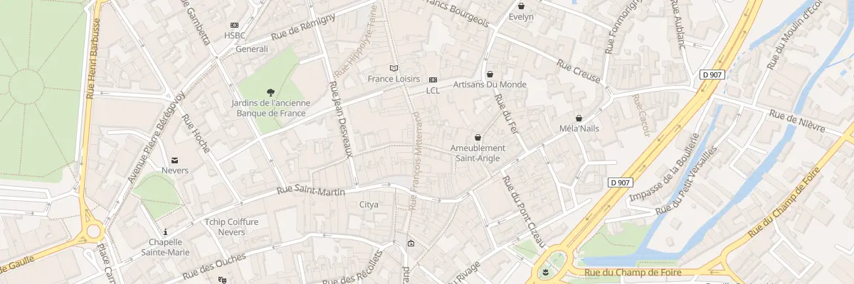 Plan du 66 Rue Francois Mitterrand à Nevers