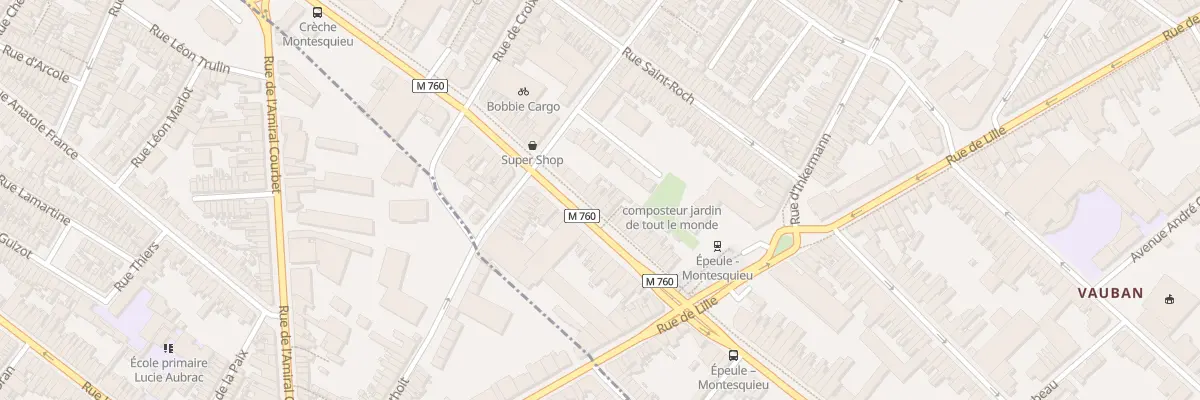 Plan du 34 Bd Montesquieu à Roubaix