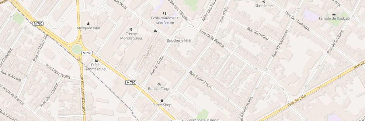 Plan du 70 Rue Saint-Roch à Roubaix