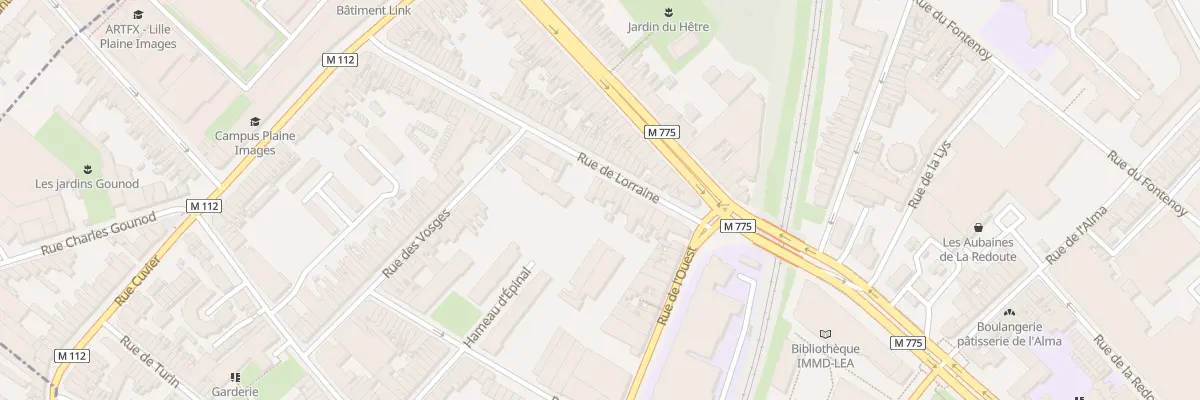 Plan du 17 Rue de Lorraine à Roubaix