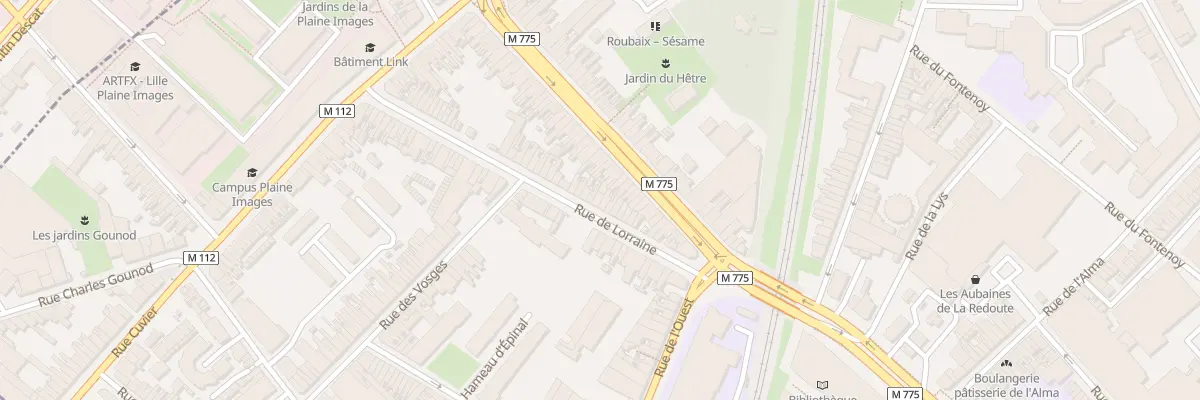 Plan du 30 Rue de Lorraine à Roubaix