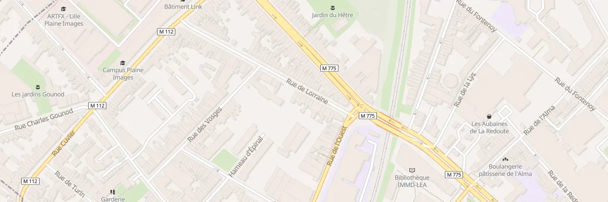Plan du 15 Rue de Lorraine à Roubaix