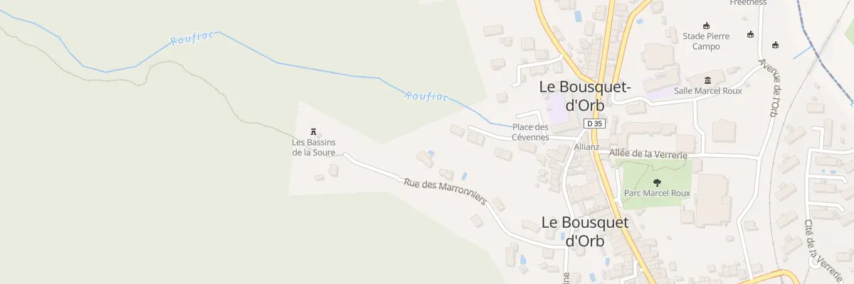 Plan du 6 Rue des Marronniers au Bousquet-d’Orb