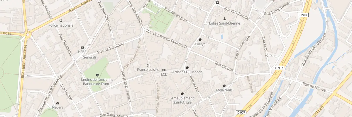Plan du 8 Rue Saint Etienne à Nevers