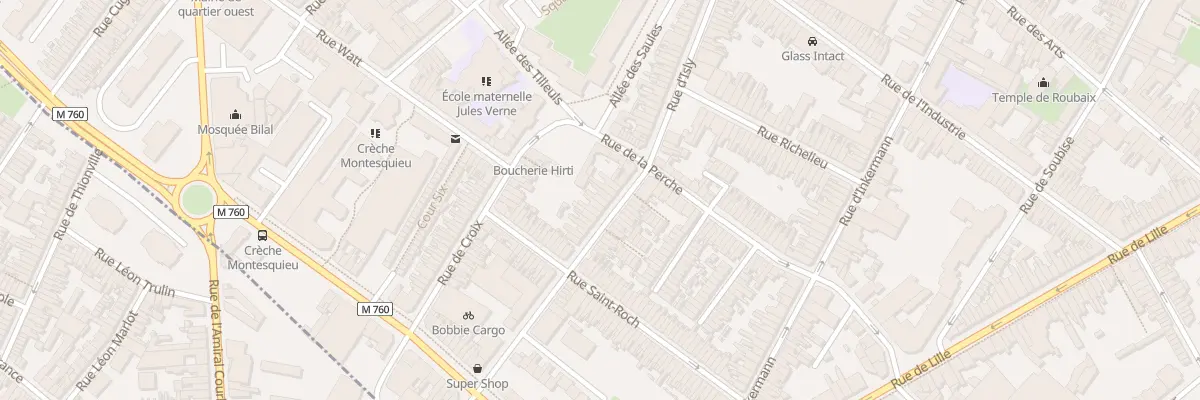 Plan du 90 Rue d’Isly à Roubaix