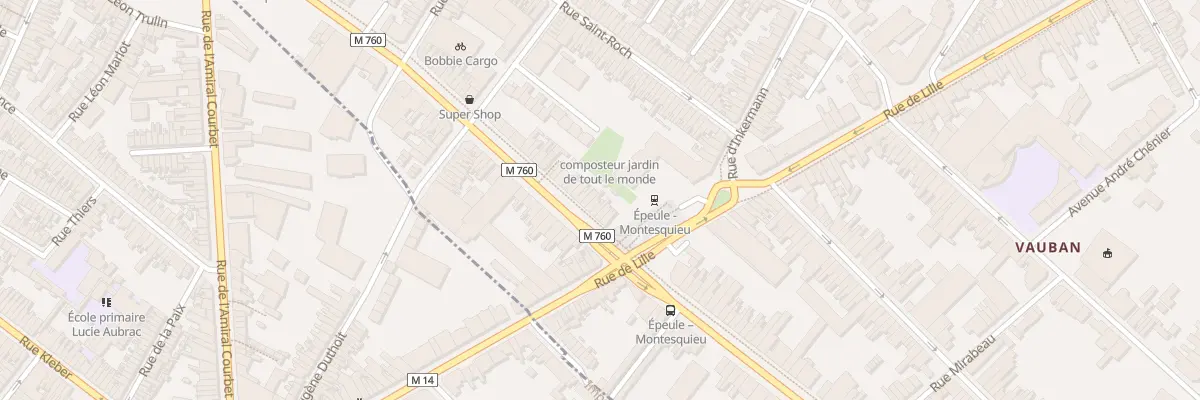 Plan du 12 Bd Montesquieu à Roubaix