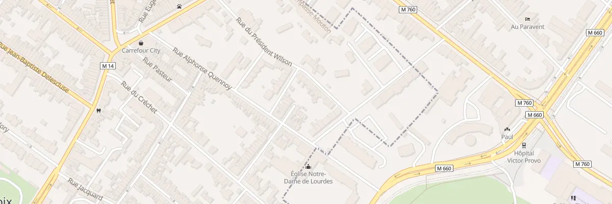 Plan du 60 Rue du Président Wilson à Croix