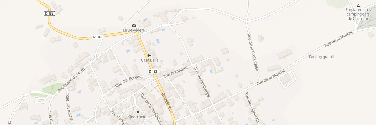 Plan du 15 Rue Prennaire à Charroux