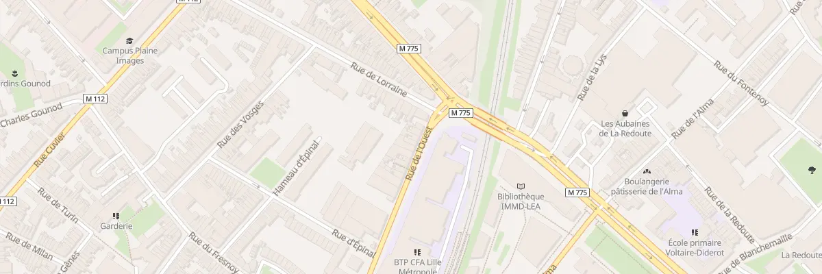 Plan du 115 Rue de l’Ouest à Roubaix