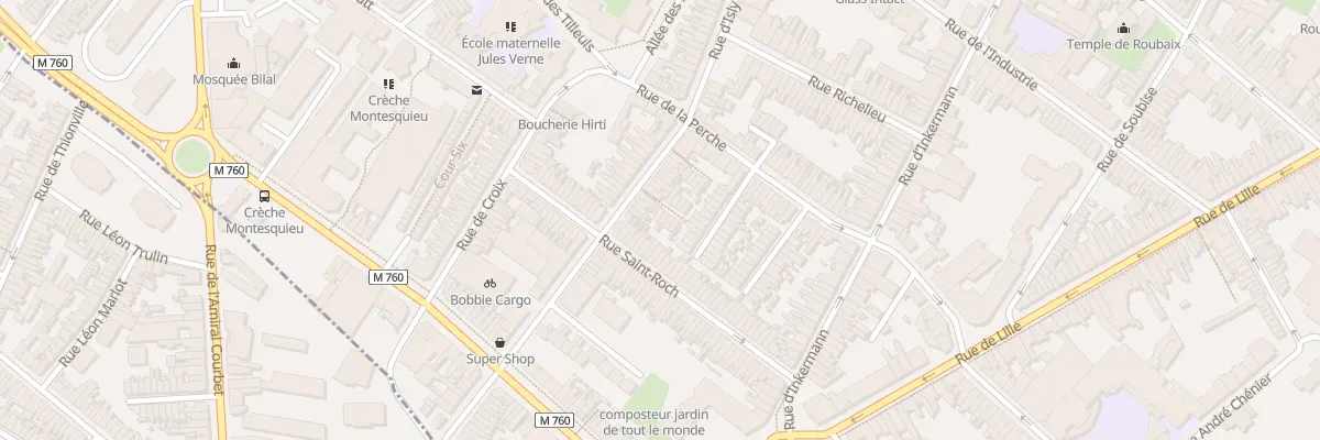 Plan du 1 Imp du Nord Rue d’Isly à Roubaix