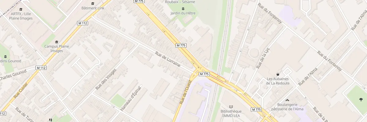 Plan du 6B Rue de Lorraine à Roubaix