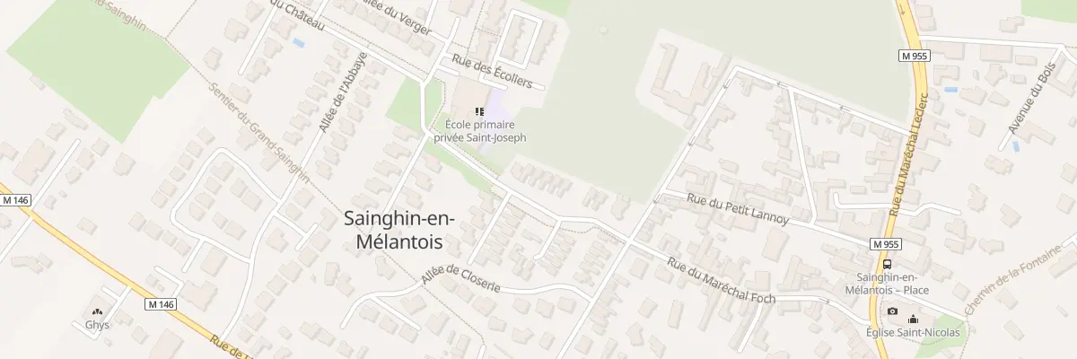 Plan du 90 All du Château à Sainghin-en-Mélantois