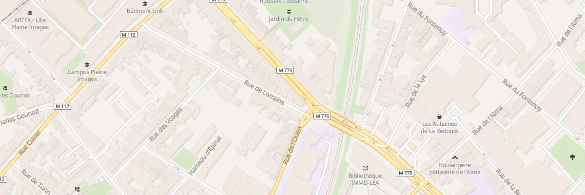 Plan du 6 Rue de Lorraine à Roubaix