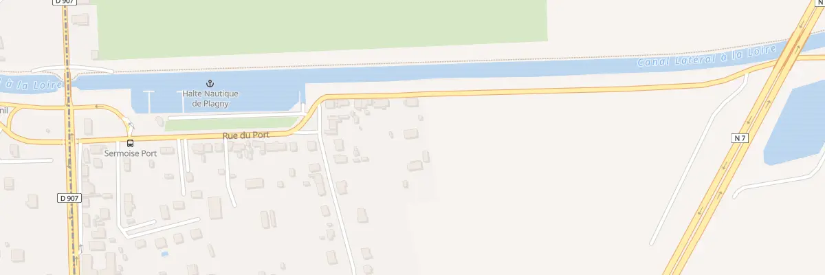 Plan de la Rue du Port à Sermoise-sur-Loire
