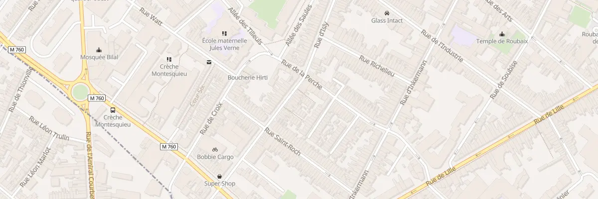 Plan du 91 Rue d’Isly à Roubaix