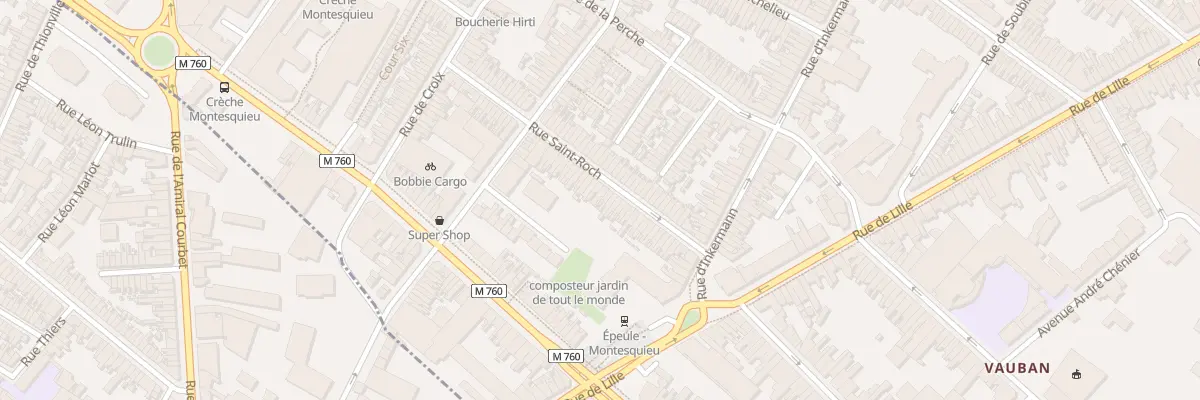 Plan du 33 Rue Saint-Roch à Roubaix