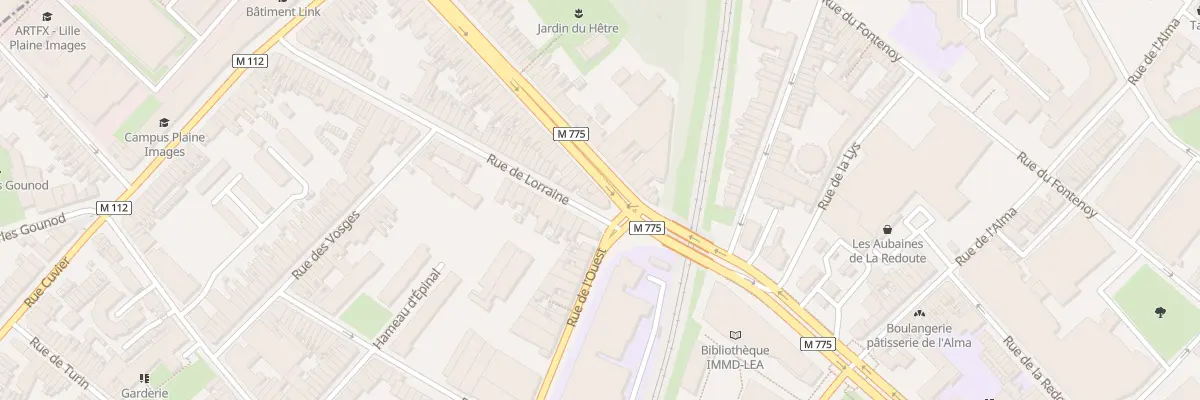 Plan du 4 Rue de Lorraine à Roubaix
