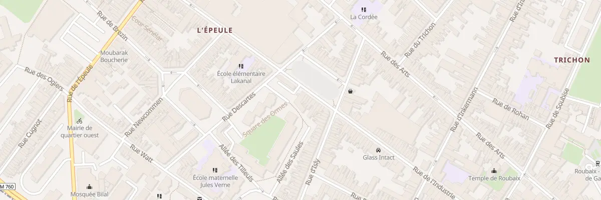 Plan du 127 Rue de l’Industrie à Roubaix