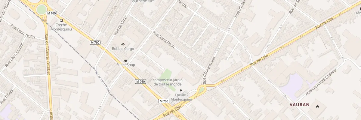 Plan du 23 Rue Saint-Roch à Roubaix