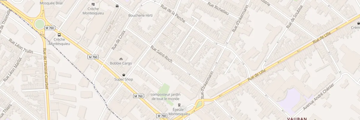 Plan du 30 Rue Saint-Roch à Roubaix