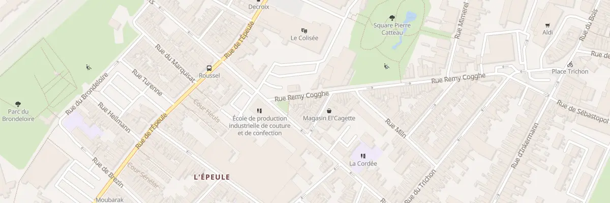 Plan du 91 Rue Rémy Cogghe à Roubaix