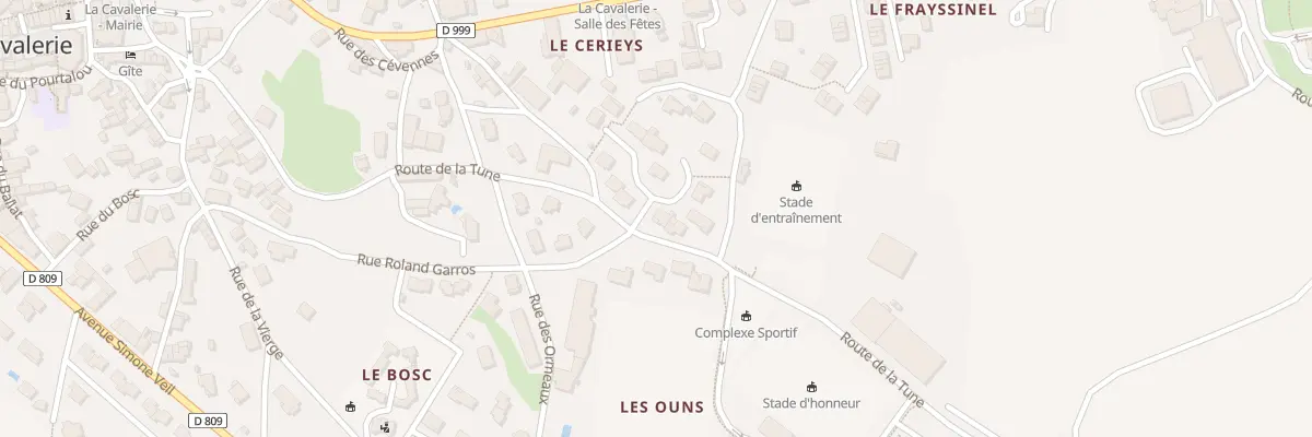 Plan du 16 Rue Marcel Lapeyre à La Cavalerie