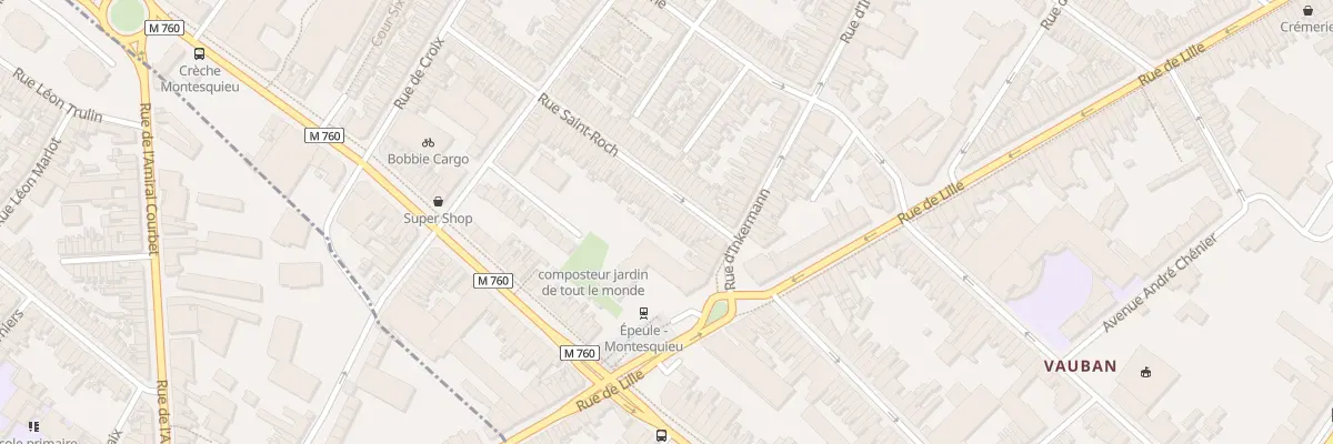 Plan du 13 Rue Saint-Roch à Roubaix