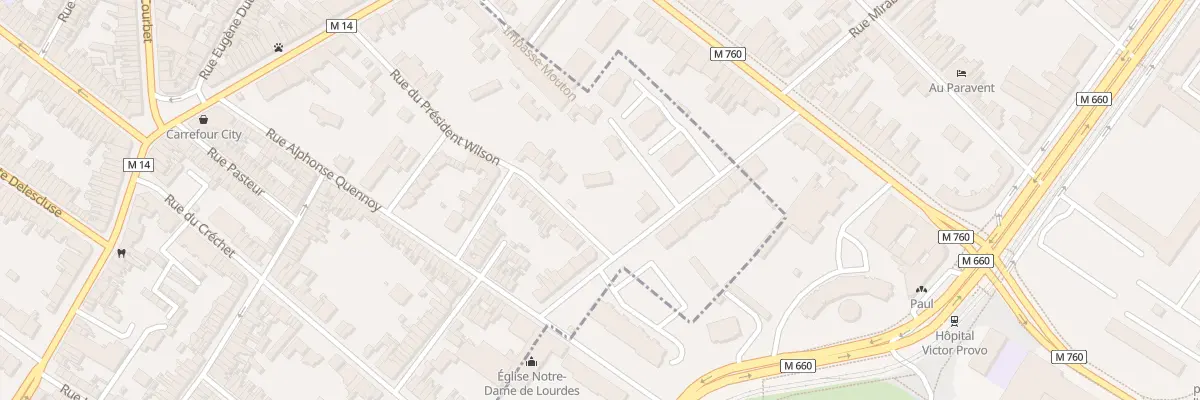 Plan du 23 Rue du Président Wilson à Croix