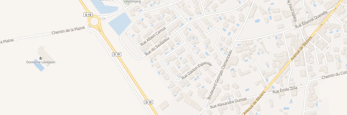 Plan du 14 Rue Gaston Esparvier à Thézan-lès-Béziers