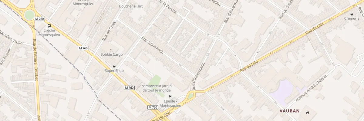 Plan du 14 Rue Saint-Roch à Roubaix