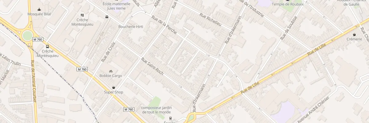 Plan du 14 Imp du Sud Rue Perche à Roubaix