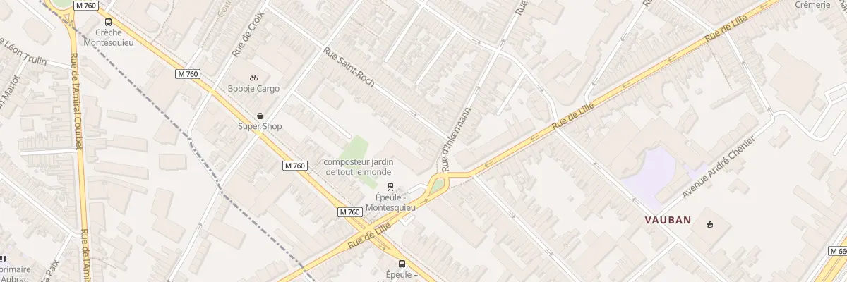 Plan du 3 Rue Saint-Roch à Roubaix
