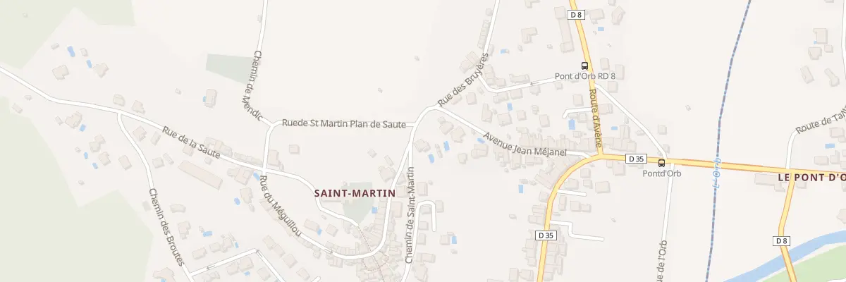 Plan du 34 Che de Saint Martin au Bousquet-d’Orb